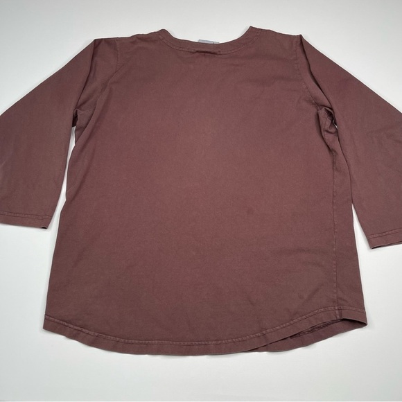 Vintage Mishi Top Lagenlook Tee Brown Boho Bohemian Hippie Minimalist Neurtral - Picture 6 of 13